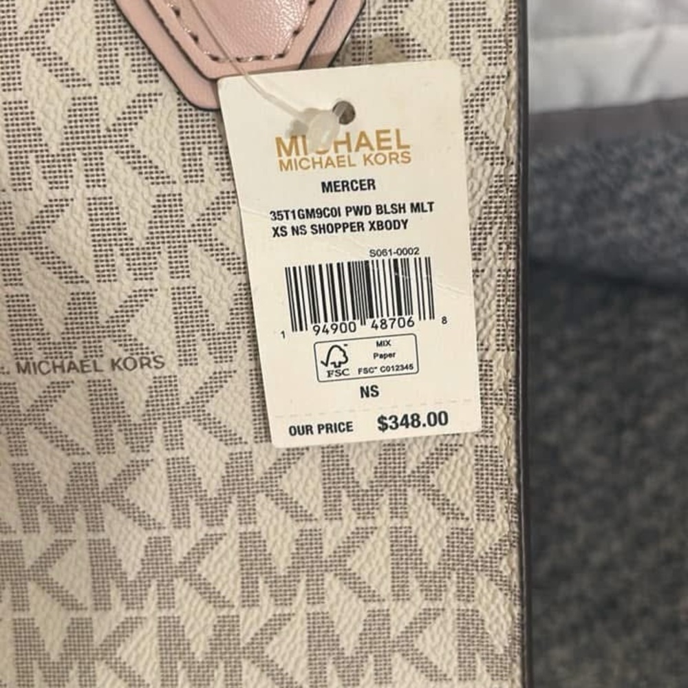 Michael Kors Pink & Beige Mini Crossbody - Picture 2 of 2